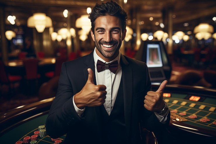Antarmuka meja blackjack dengan pemain